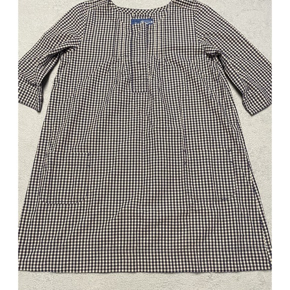 Autre Ton Dress Women's Size US 8 EU 38 Mini Gingham Check Pop Over Pockets - Picture 1 of 9
